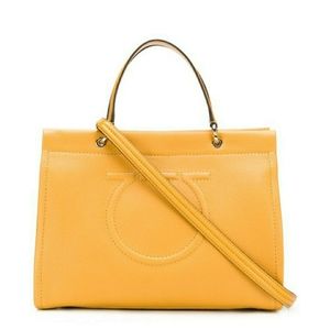 SOLD - FERRAGAMO Meera Tote in Mustard Yellow